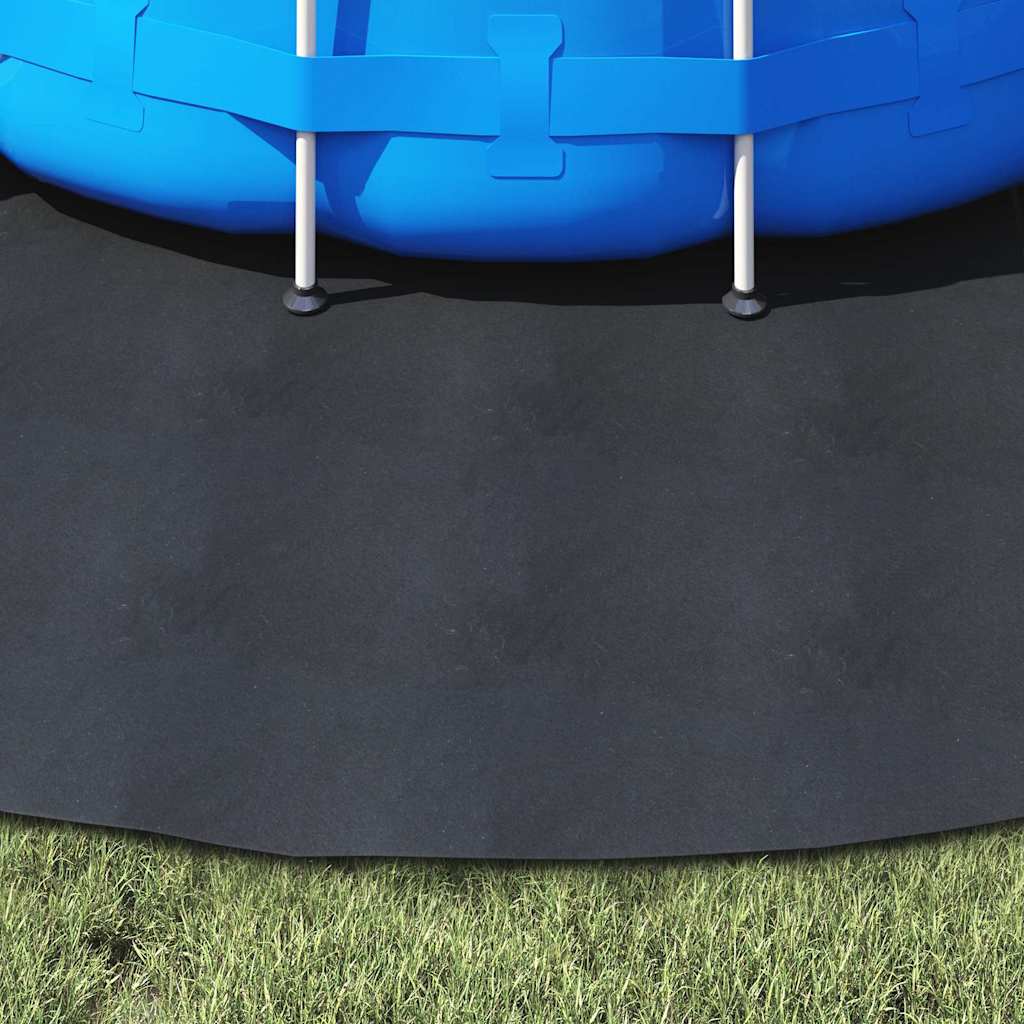vidaXL Bodenfolie für Pools Schwarz Ø 306 cm Polyester-Geotextil - Image 4