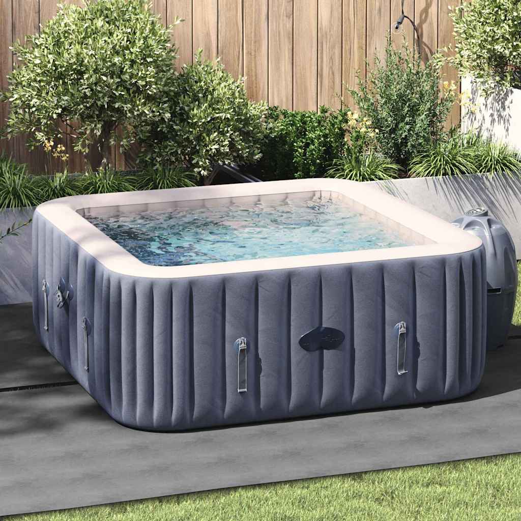 vidaXL Bodenfolie für Pools Hellgrau 274 x 274 cm Polyester-Geotextil