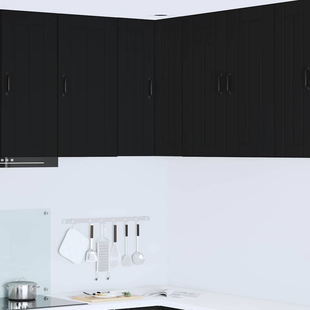vidaXL Küchenschrank mit Regal Schwarz 57 x 57 x 80 cm Holzwerkstoff