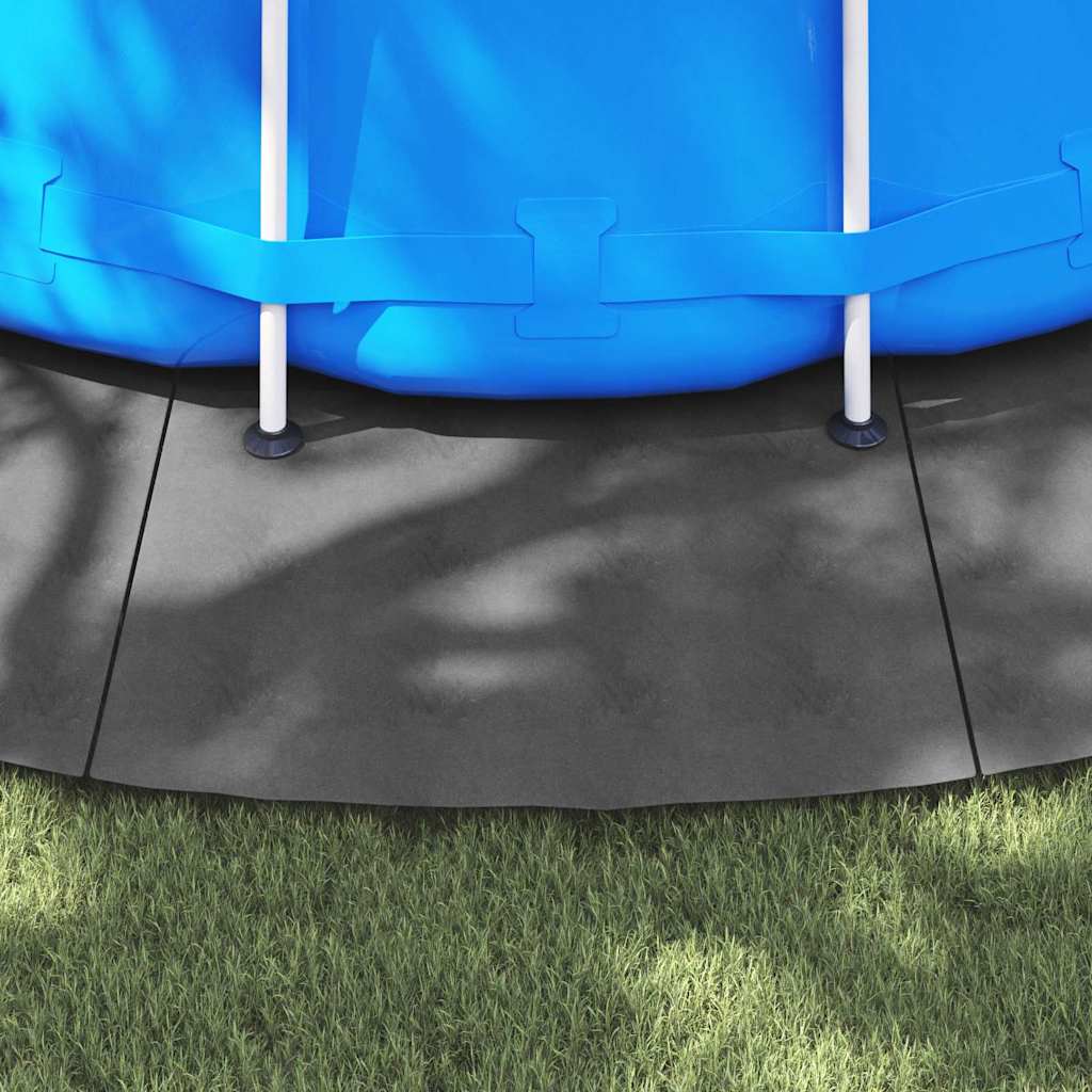 vidaXL Bodenfolie für Pools Hellgrau Ø 610 cm Polyester-Geotextil - Image 4