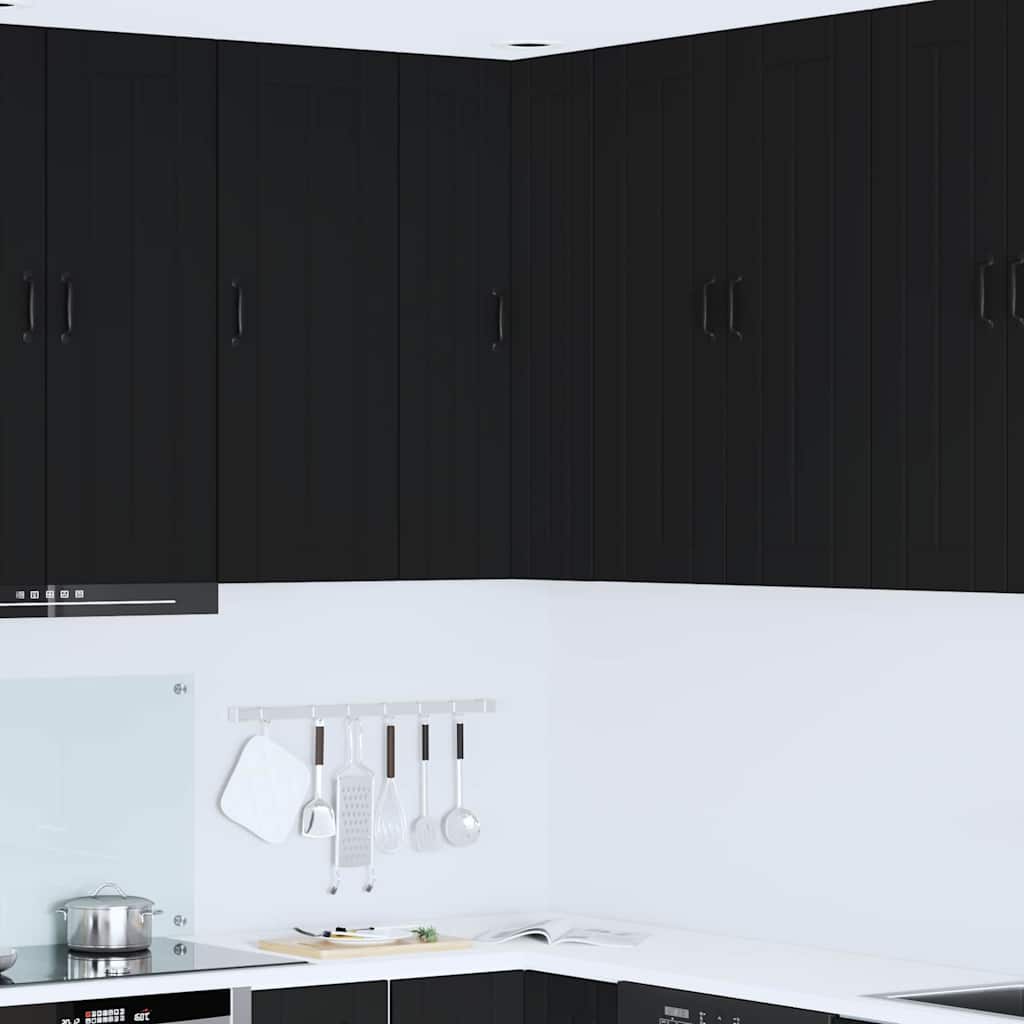 vidaXL Küchenschrank mit Regal Schwarz 57 x 57 x 100 cm Holzwerkstoff