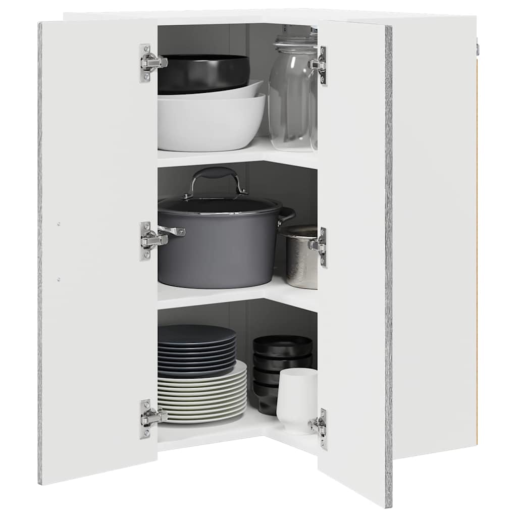 vidaXL Küchenschrank Graues Sonoma 57 x 57 x 80 cm Holzwerkstoff - Image 3