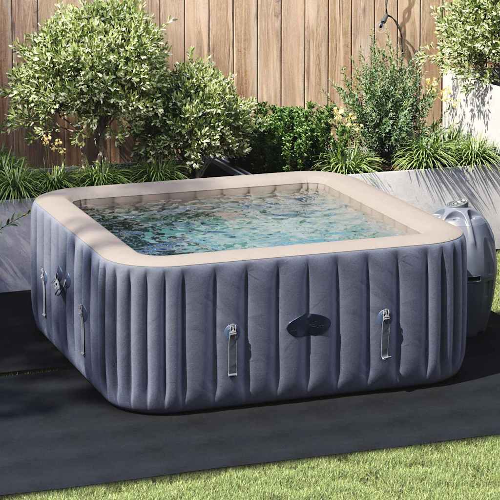 vidaXL Bodenfolie für Pools Schwarz 274 x 274 cm Polyester-Geotextil