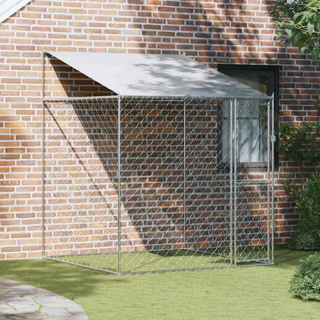 vidaXL Hundekäfig 200 x 200 x 258 cm Stahl und PE