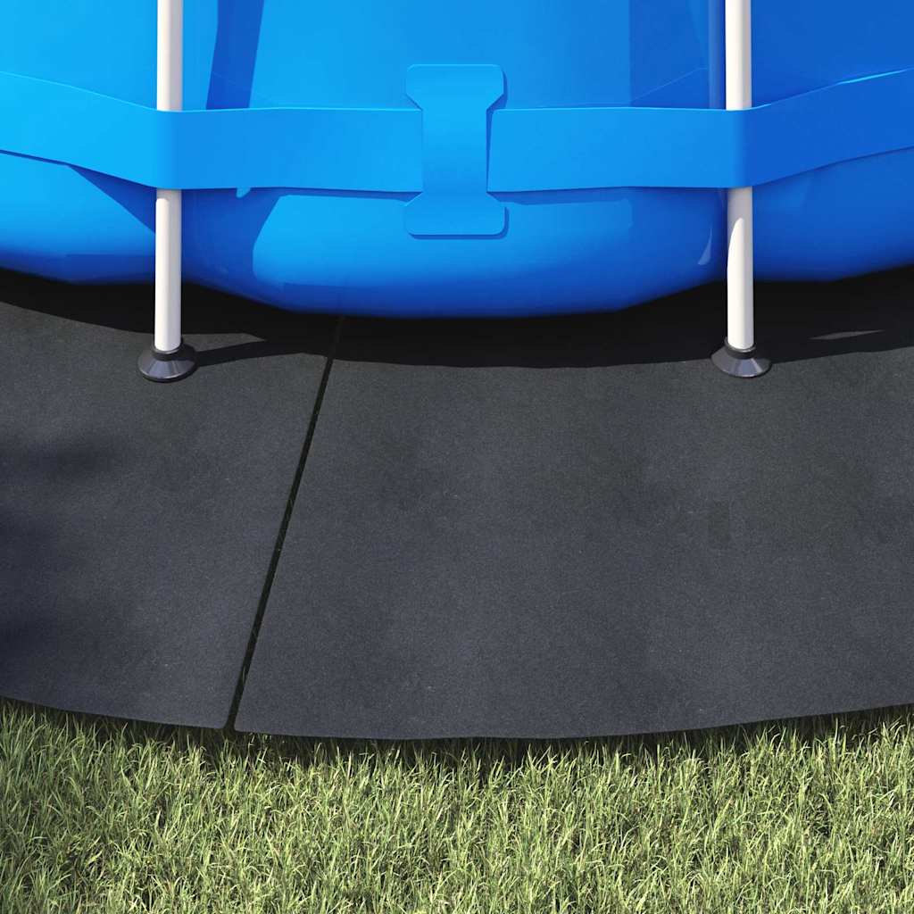 vidaXL Bodenfolie für Pools Schwarz Ø 458 cm Polyester-Geotextil - Image 4