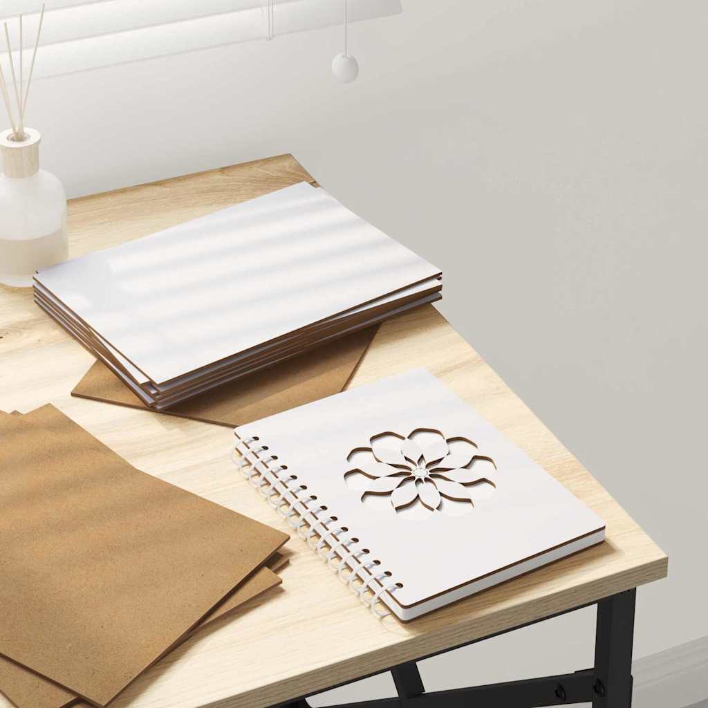 vidaXL Dekoplatten 150 pcs Weiß 15 x 21 x 0.3 cm Holzwerkstoff