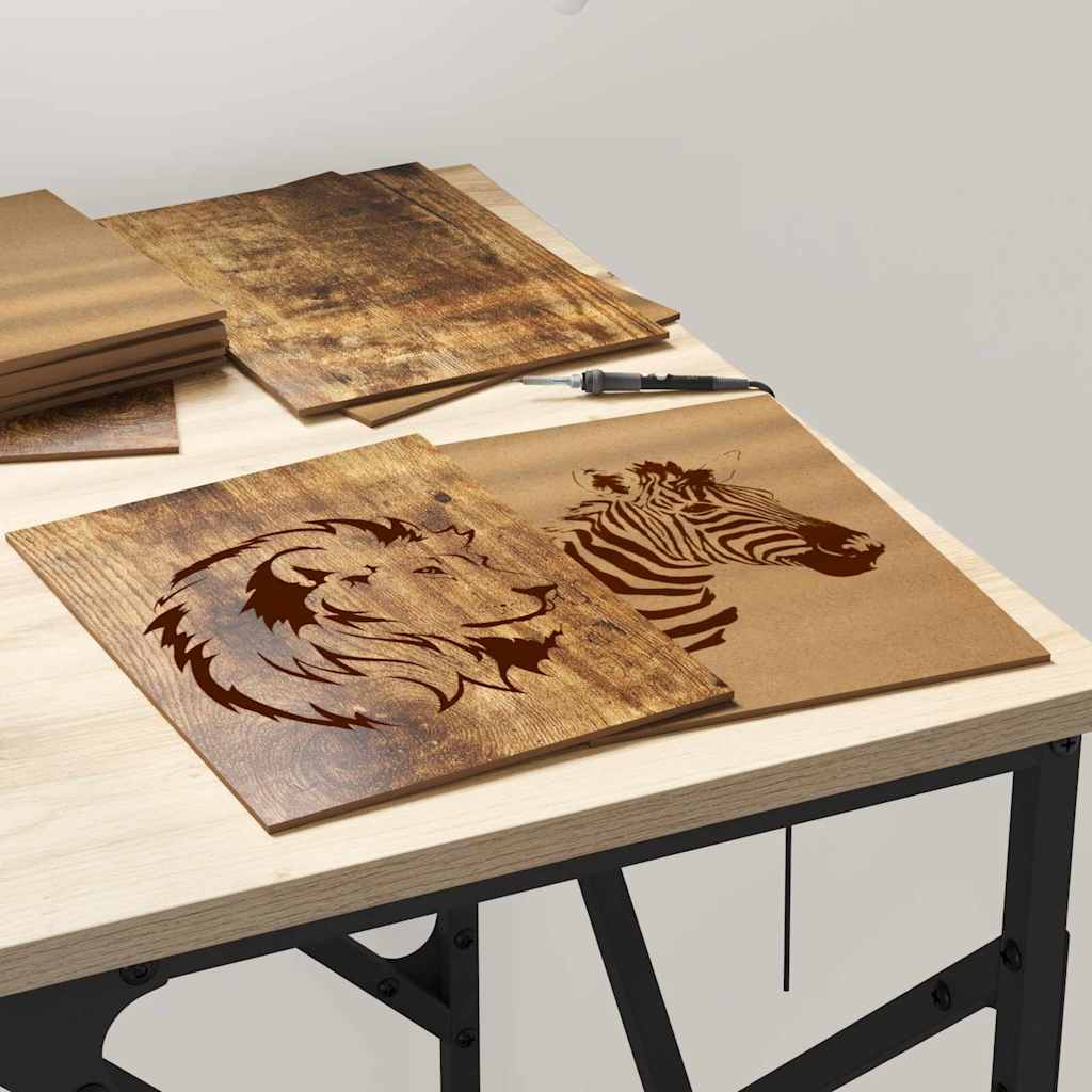 vidaXL Dekoplatten 12 pcs Räuchereiche 15 x 21 x 0.3 cm Holzwerkstoff - Image 4