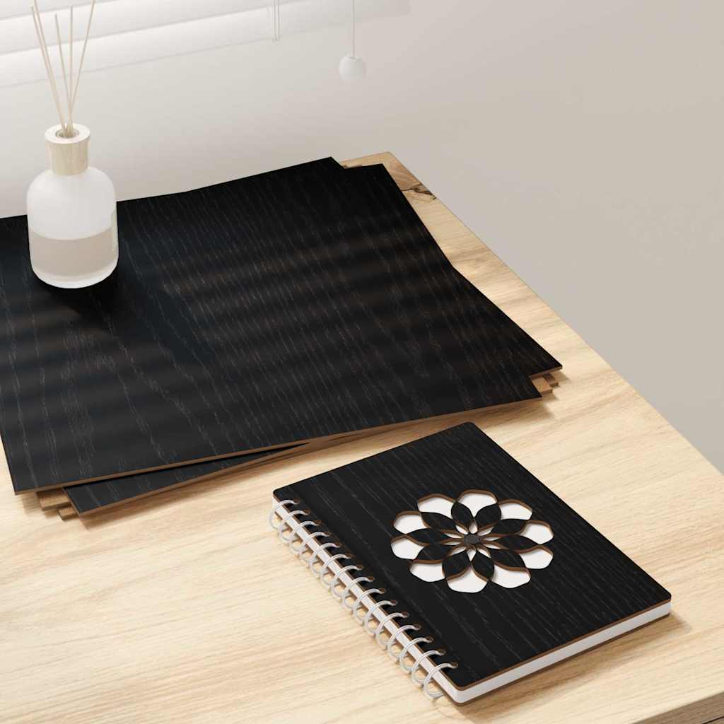 vidaXL Dekoplatten 12 pcs Schwarz Eichen-Optik 30 x 30 x 0.3 cm