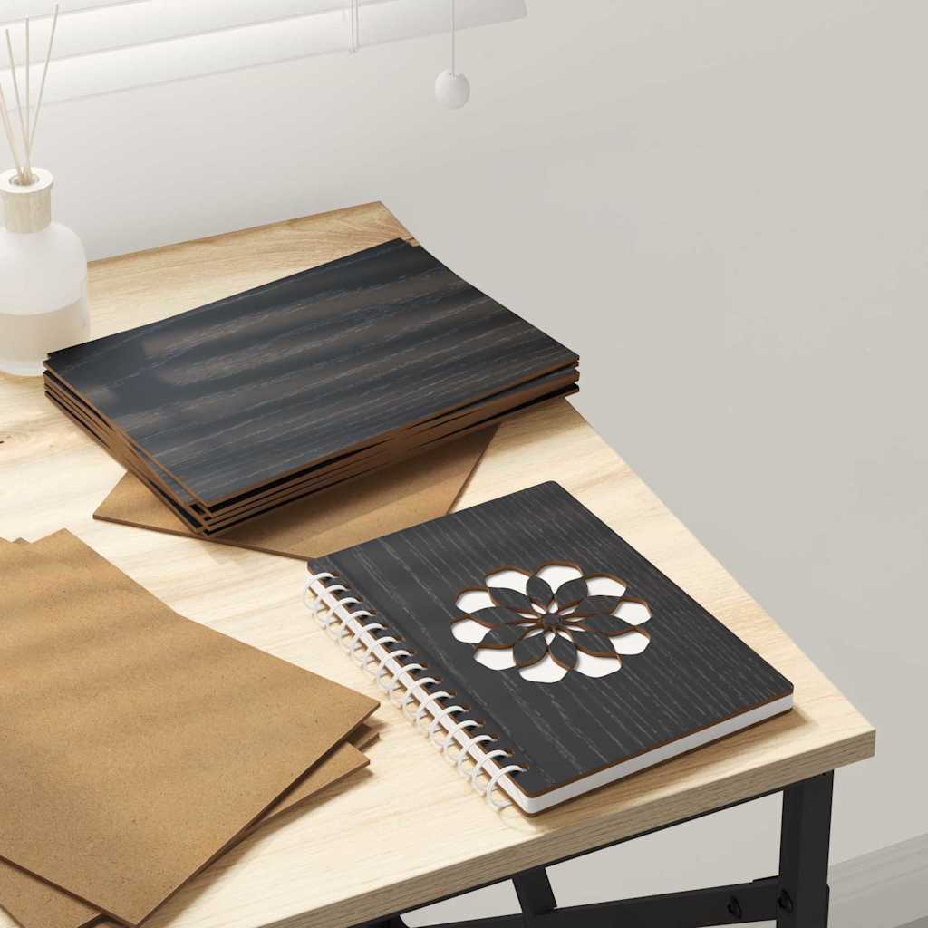 vidaXL Dekoplatten 12 pcs Schwarz Eichen-Optik 15 x 21 x 0.3 cm