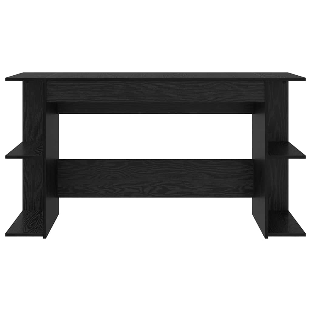 vidaXL Schreibtisch mit Regal Schwarz Eichen-Optik 140 x 50 x 75 cm - Image 5