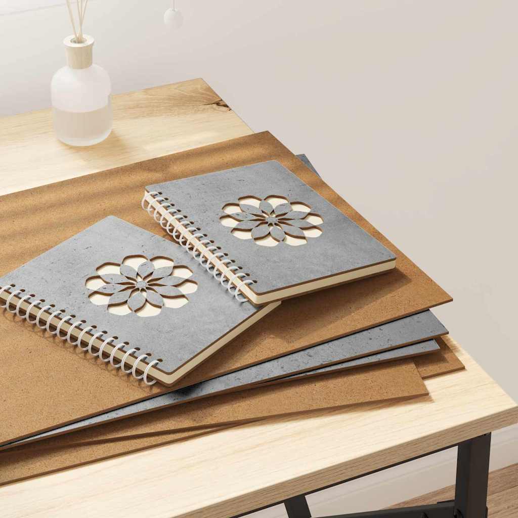 vidaXL Dekoplatten 12 pcs Betongrau 30 x 42 x 0.3 cm Holzwerkstoff