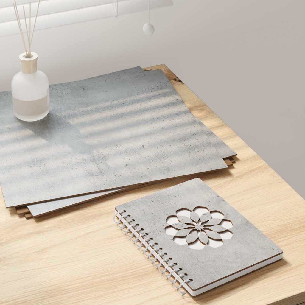 vidaXL Dekoplatten 50 pcs Betongrau 30 x 30 x 0.3 cm Holzwerkstoff