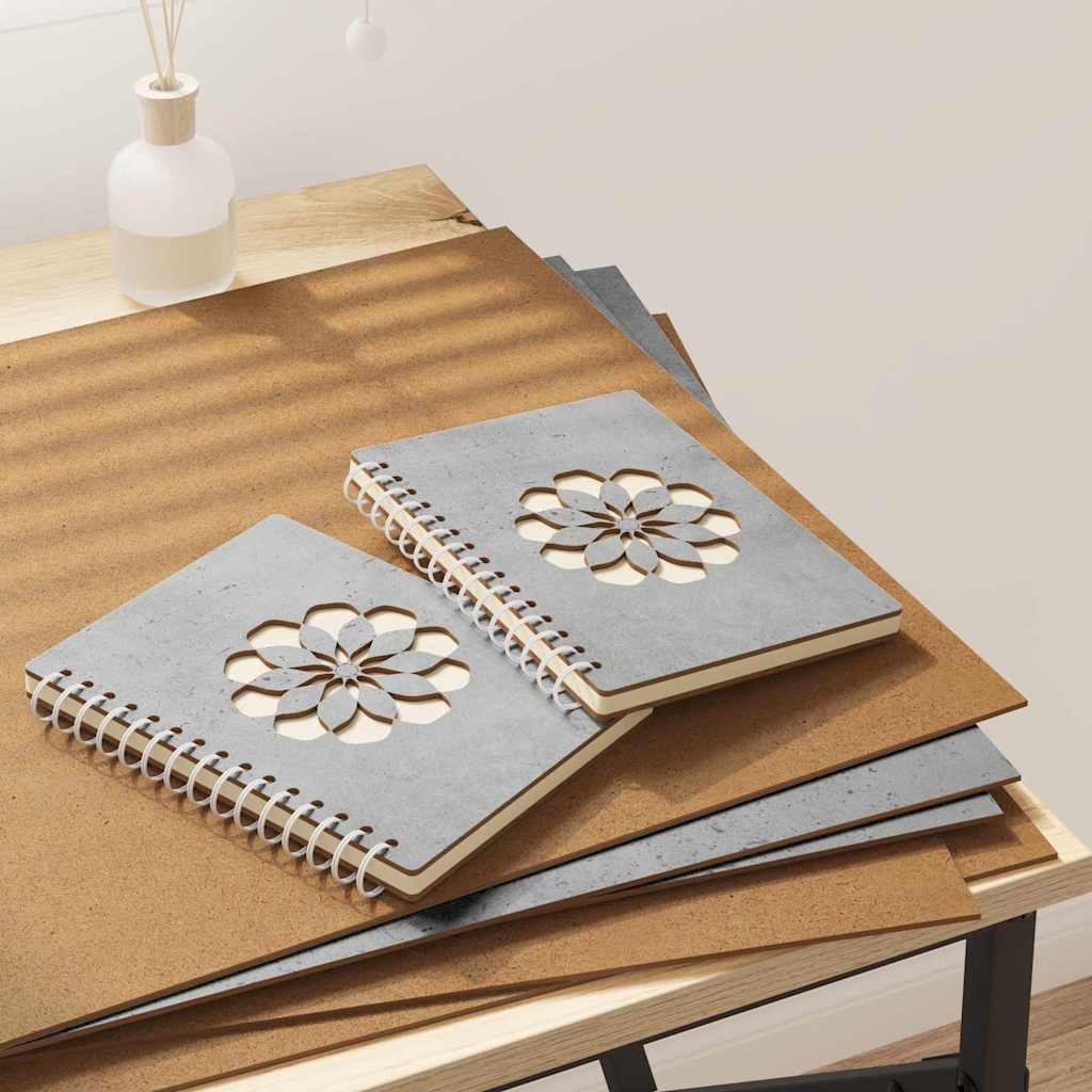 vidaXL Dekoplatten 12 pcs Betongrau 40 x 60 x 0.3 cm Holzwerkstoff