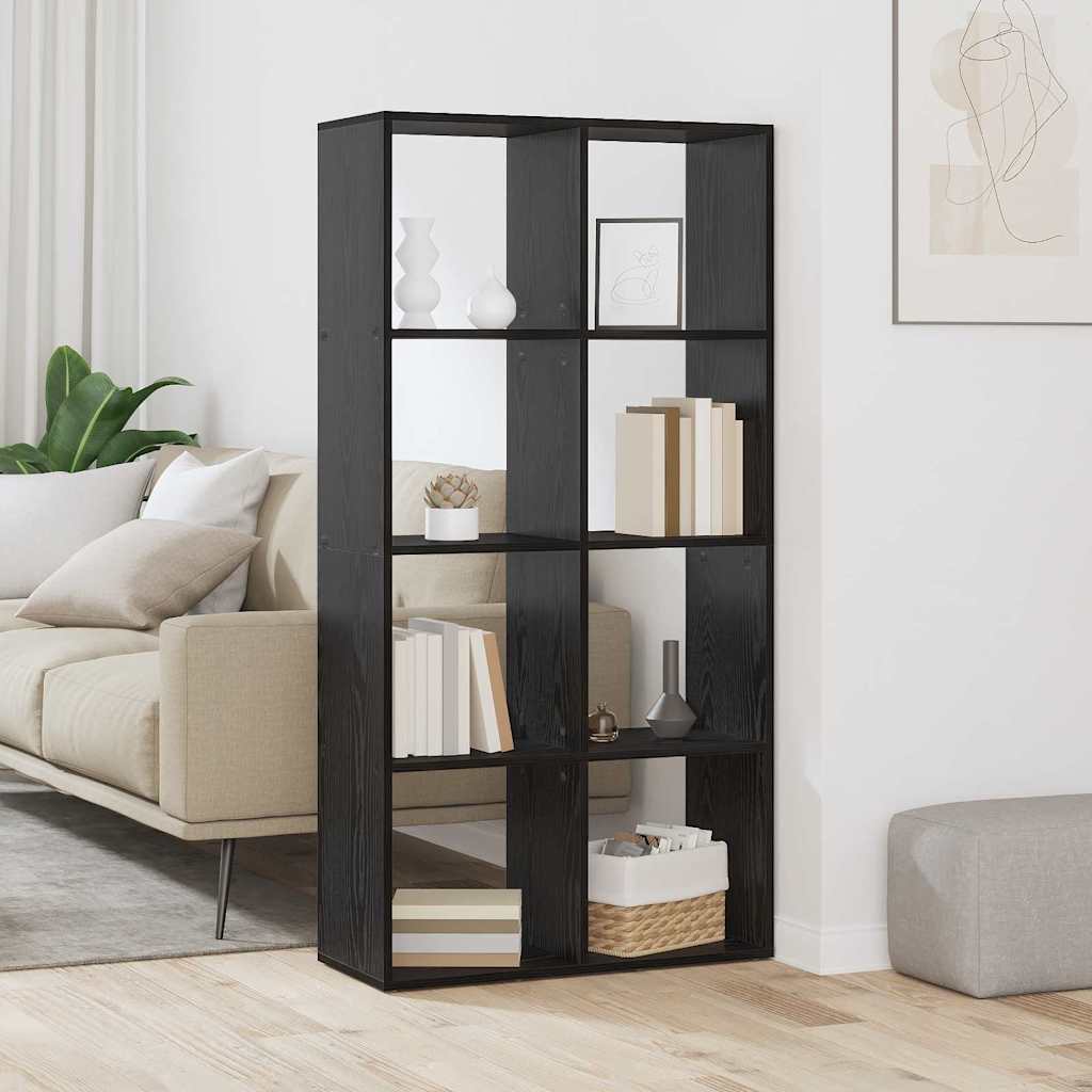 vidaXL Bücherregal Schwarz 69,5 x 29 x 137,5 cm Holzwerkstoff