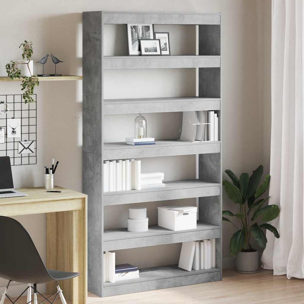 vidaXL Bücherregal Grau Holzwerkstoff
