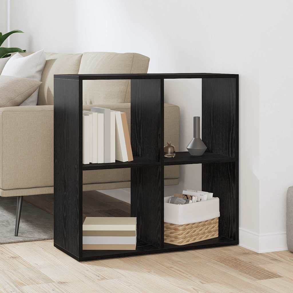 vidaXL Bücherregal Schwarz 69,5 x 29 x 69,5 cm Holzwerkstoff