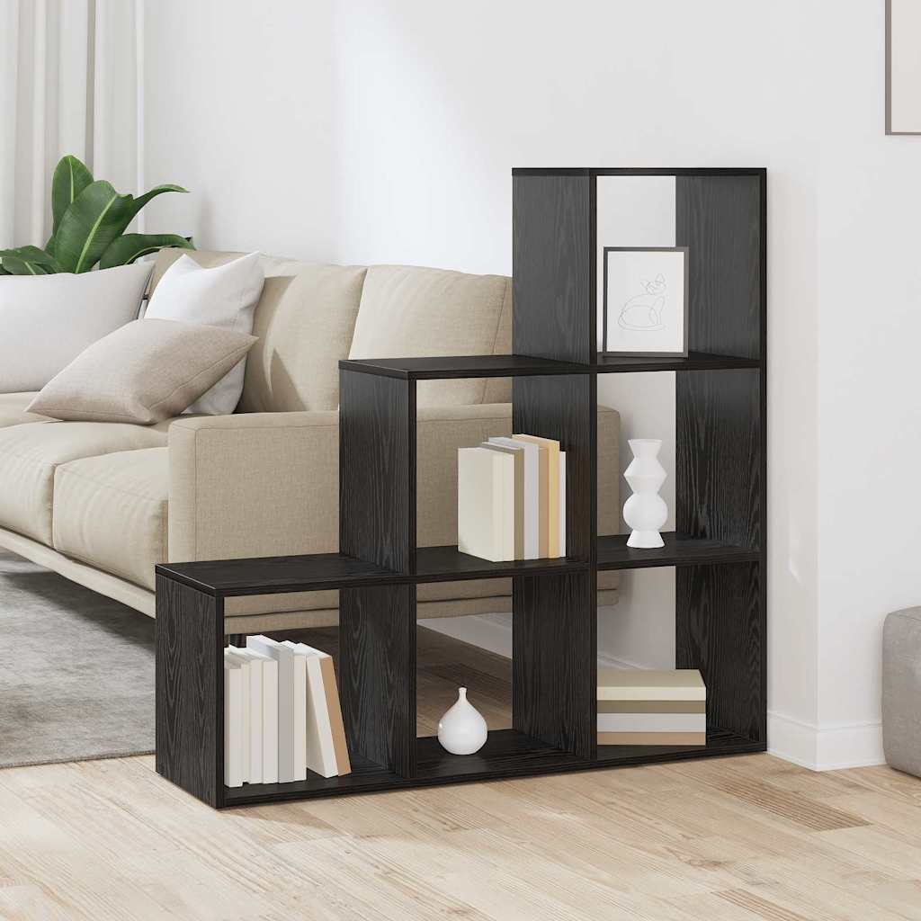 vidaXL Bücherregal Schwarz Eichen-Optik 99 x 29 x 99 cm Holzwerkstoff