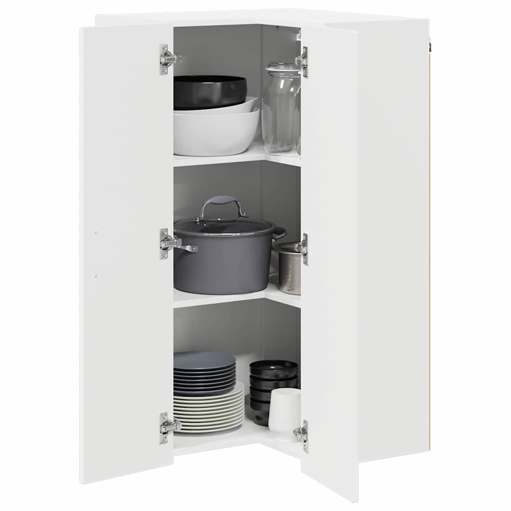 vidaXL Küchenschrank mit Regal Weiß 57 x 57 x 100 cm Holzwerkstoff - Image 3