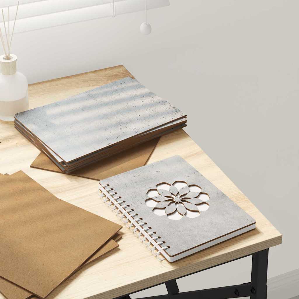 vidaXL Dekoplatten 12 pcs Betongrau 15 x 21 x 0.3 cm Holzwerkstoff