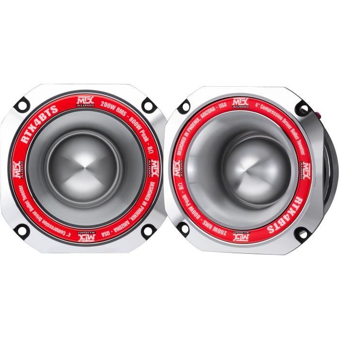Mtx Audio - Tweeter Mtx Ad Alta Efficienza Rtx4bts - Ø10cm - Bobina 45mm - 200w Rms - 800w - Peak 8o 103.0db/2v/1m Venduto Singolarmente