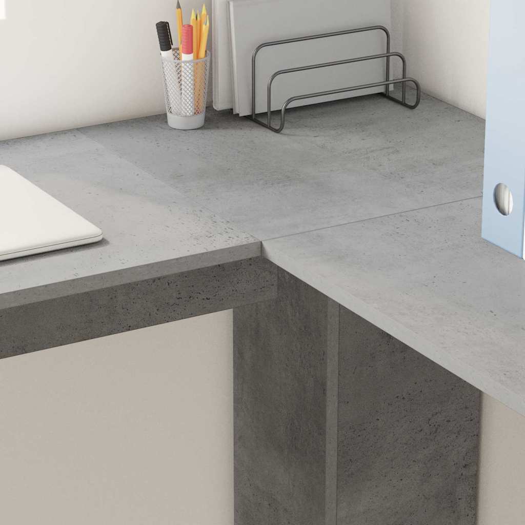 Scrivania Ad Angolo Grigio Cemento 140 X 113,5 X 75 cm - Image 4