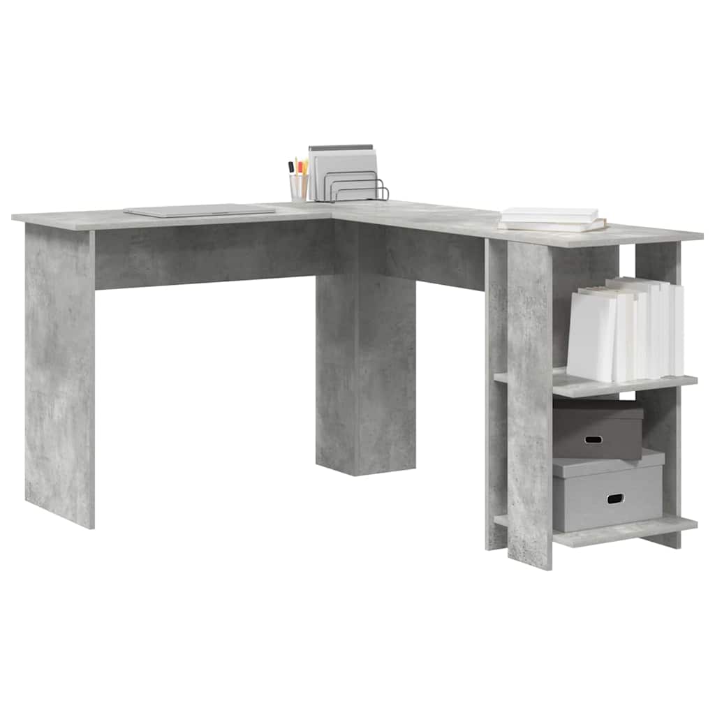 Scrivania Ad Angolo Grigio Cemento 140 X 113,5 X 75 cm - Image 3