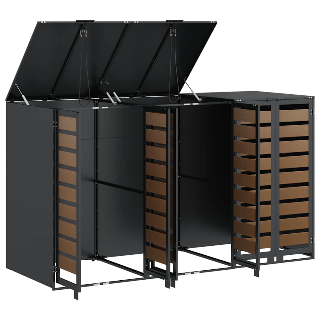 Contenitore Per Rifiuti Per 3 Bidoni Antracite - Image 6