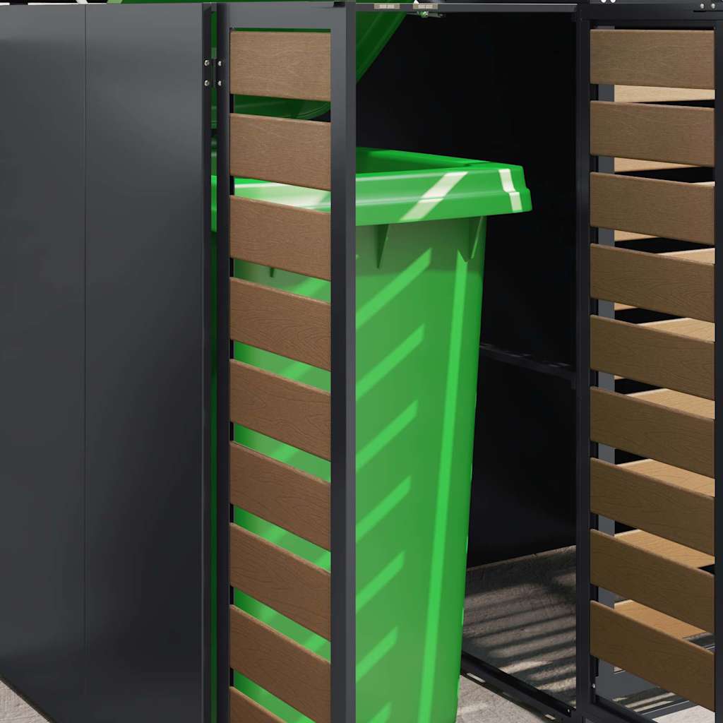 Contenitore Per Rifiuti Per 3 Bidoni Antracite - Image 5