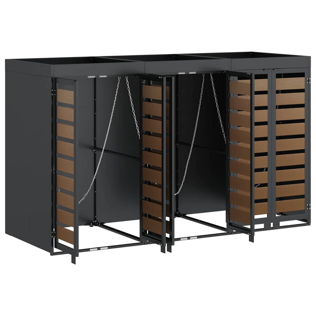 Contenitore Per Rifiuti Per 3 Bidoni Antracite - Image 6