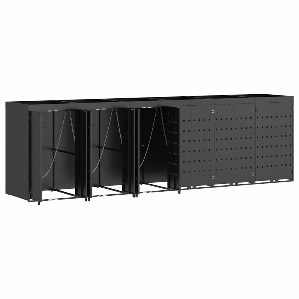 Contenitore Per Rifiuti Per 6 Bidoni Antracite - Image 6