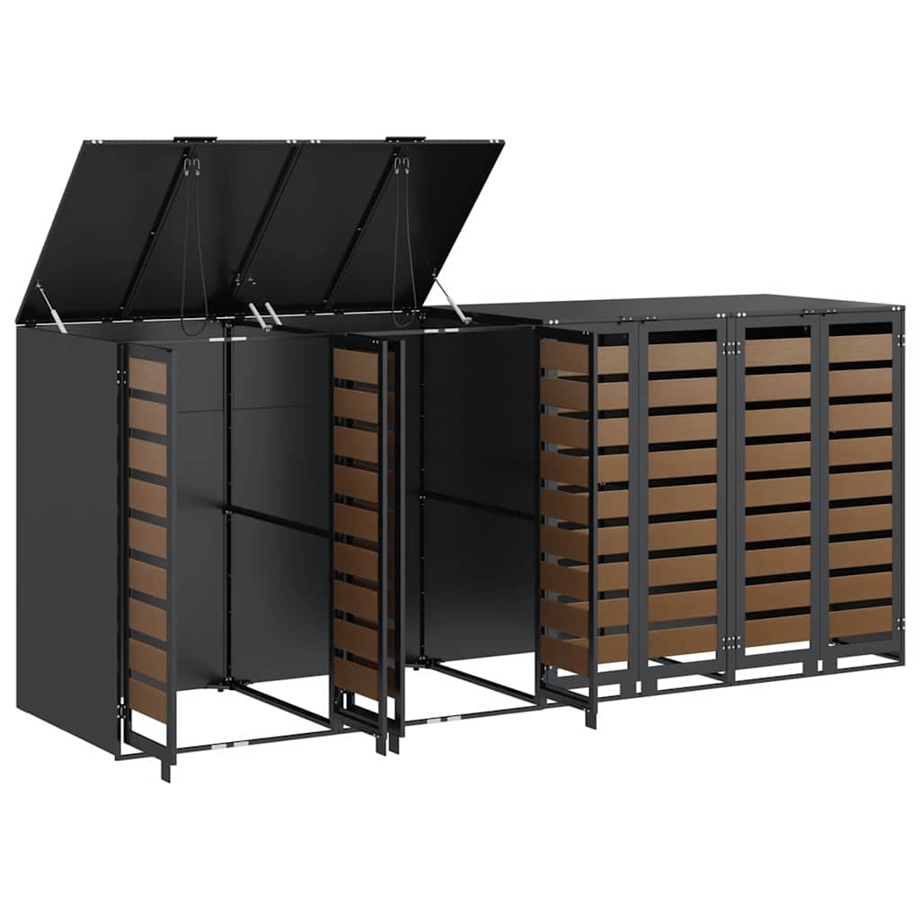 Contenitore Per Rifiuti Per 3 Bidoni Antracite - Image 6