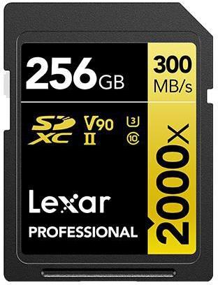 Lexar Professional Gold Series - FlasH-Speicherkarte - 256gb - Video Class V90 / UhS-Ii U3 / Class10 - 2000x - Sdxc UhS-Ii (lsd2000256G-Bnnng)