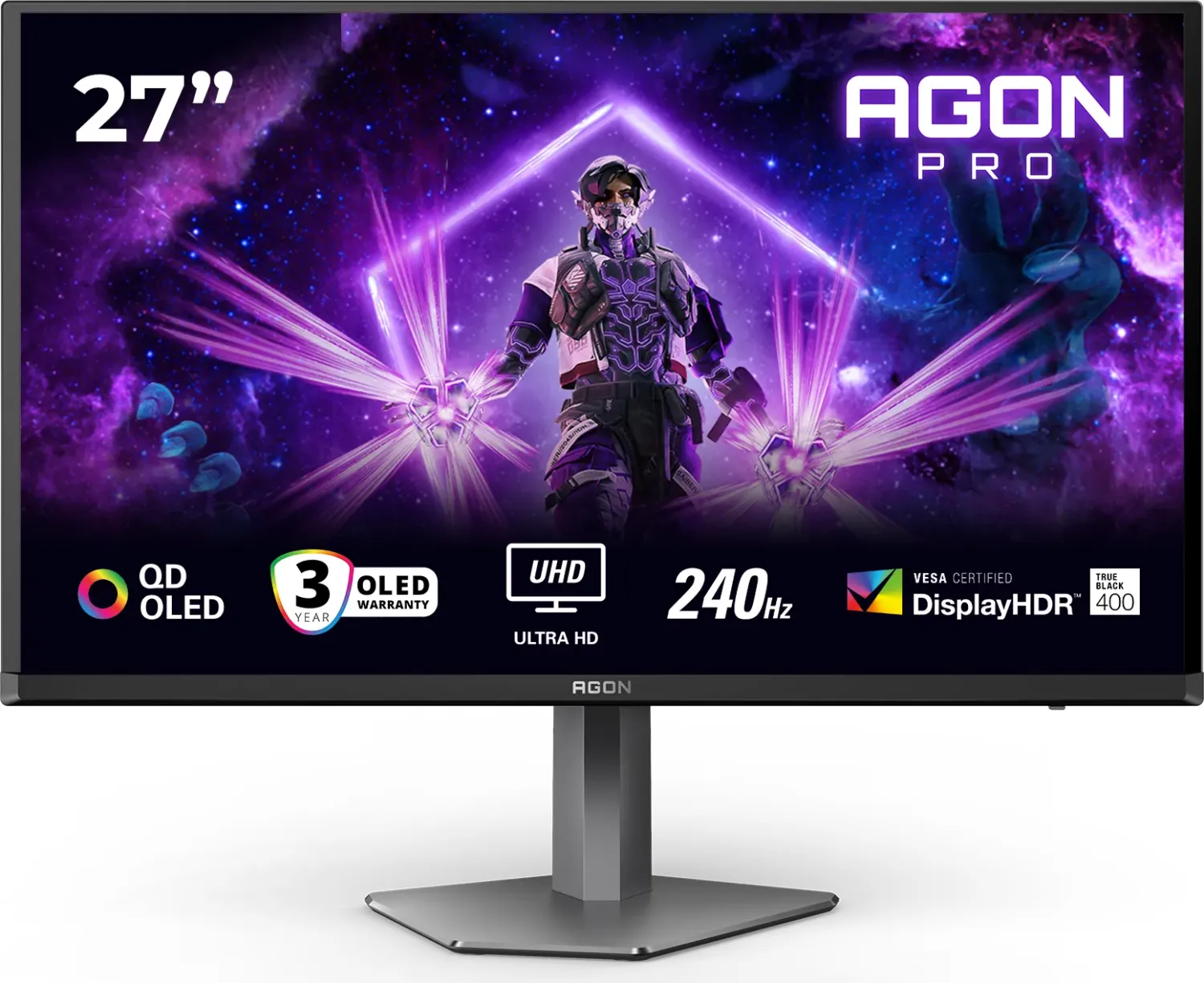 Aoc Gaming Aoc Agon Pro Ag276uzd 26.5" Uhd 16:9 Gerader Uhd QD-Oled Gaming Monitor 0.03ms, 240hz, UsB-C (ag276uzd)
