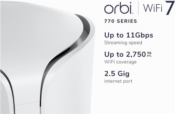 Netgear Orbi 7 Tb Wifi 7 Satellite Rbe770 - Access Point - 11 Gbps (rbe770-100eus)