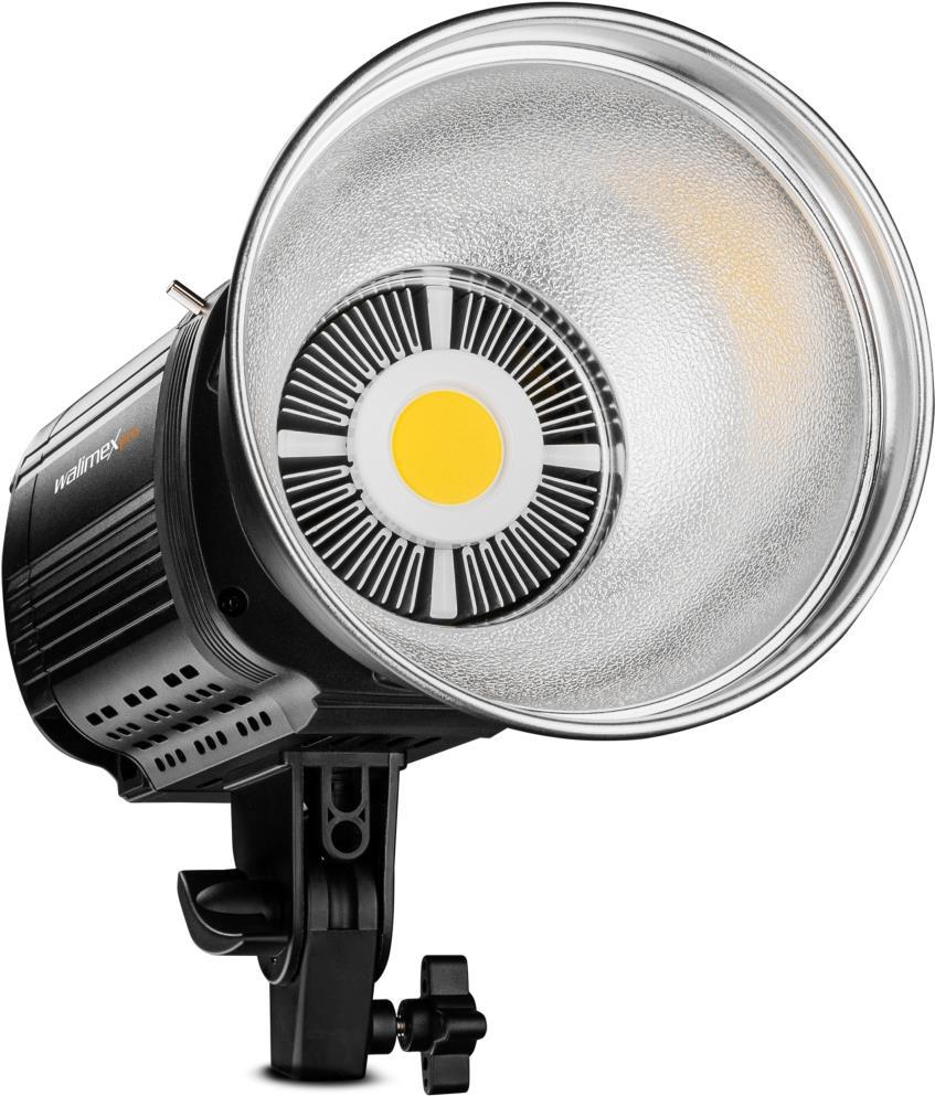 Walimex Pro Niova 100 Plus Daylight Dimmbare Led Videoleuchte Mit BowenS-Reflektor & Soft Diffusor I Studiolicht Mit Cob LeD-Technologie I 5600 K, cr
