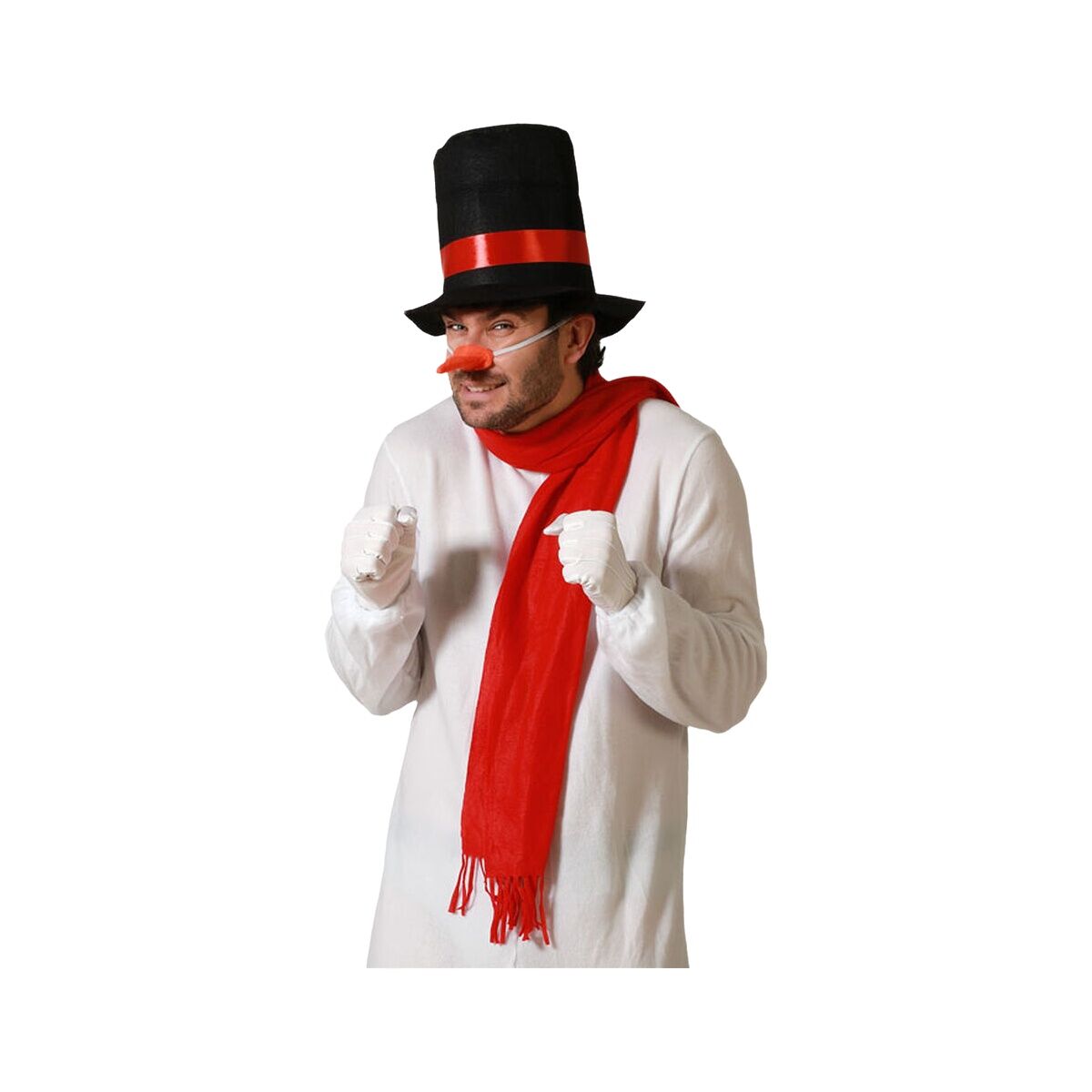 Costume per Adulti Pupazzo di Neve Bianco Taglia unica (4 Unità)