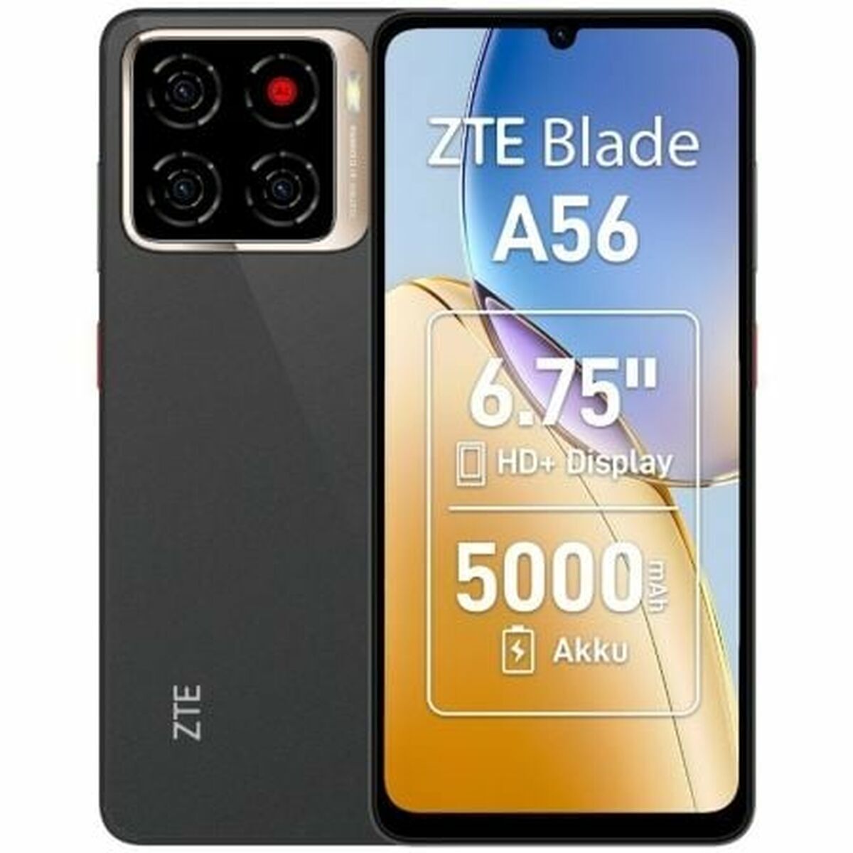 Smartphone ZTE Blade A56 Octa Core 4 GB RAM 64 GB Nero 6,75"