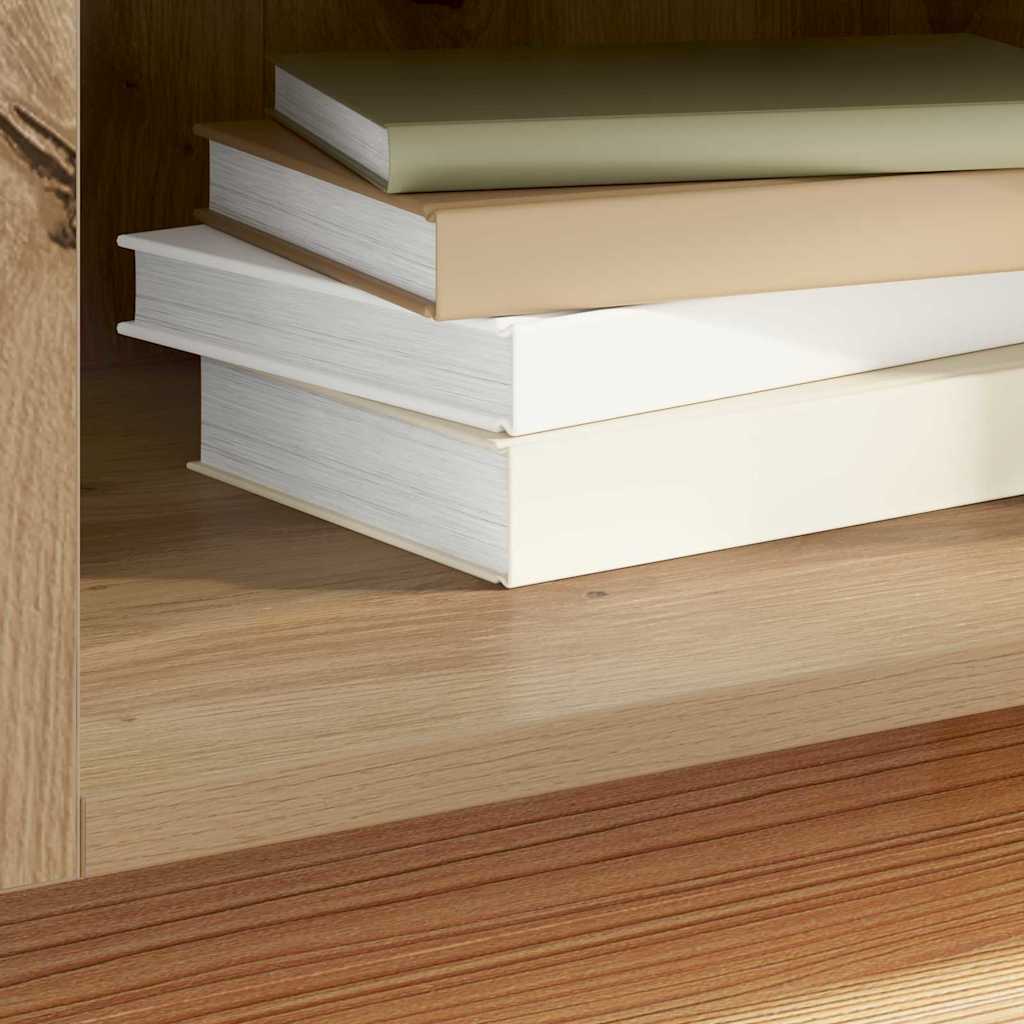 vidaXL Mueble para discos de vinilo Roble artesanal 121 x 38 x 48 cm - Image 4