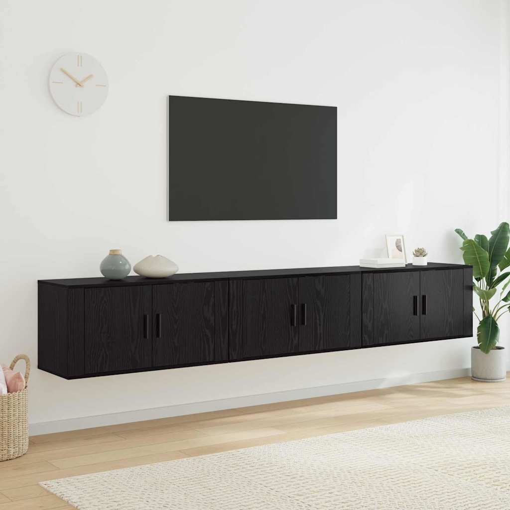 vidaXL Juego de Muebles para Televisión Montados en la Pared 3 pcs