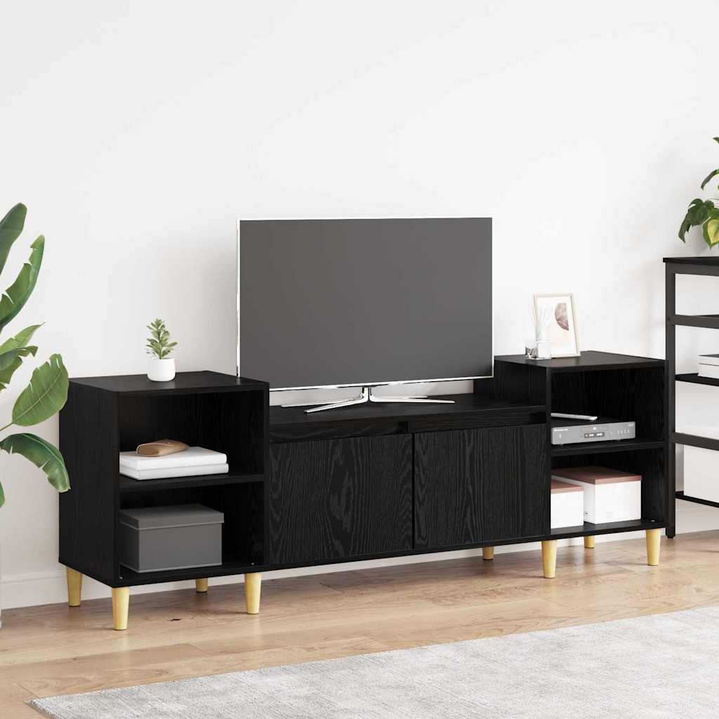 vidaXL Gabinete de TV Roble Negro 160 x 35 x 55 cm