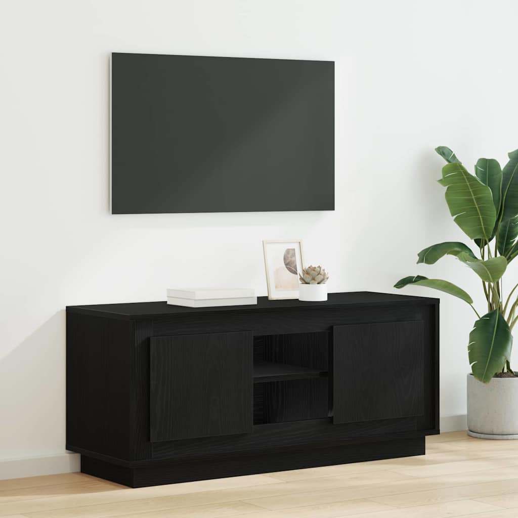 vidaXL Gabinete de TV Roble Negro 102 x 35 x 45 cm