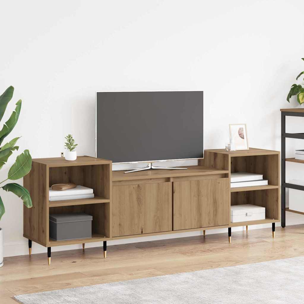 vidaXL Gabinete de TV Roble artesanal 160 x 35 x 55 cm