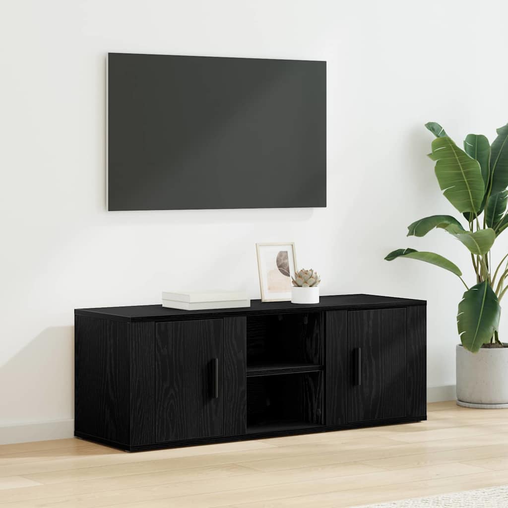 vidaXL Gabinete de TV Roble Negro 100 x 31,5 x 35 cm