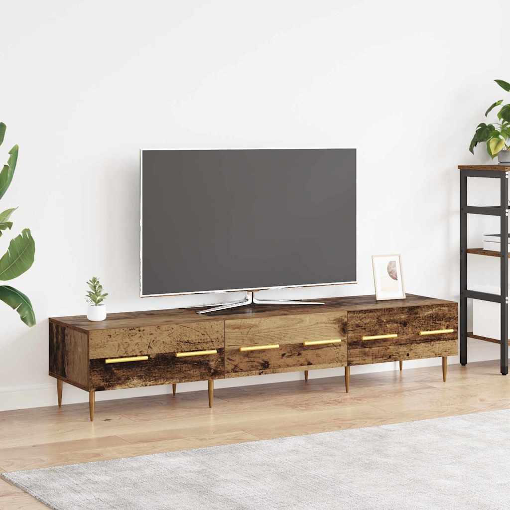 vidaXL Gabinete de TV con cajón Madera Vieja 150 x 36 x 30 cm