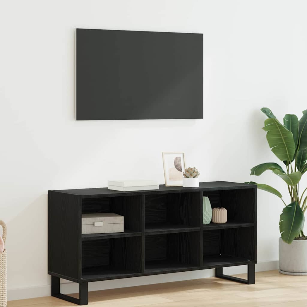 vidaXL Gabinete de TV Roble Negro 103,5 x 30 x 50 cm