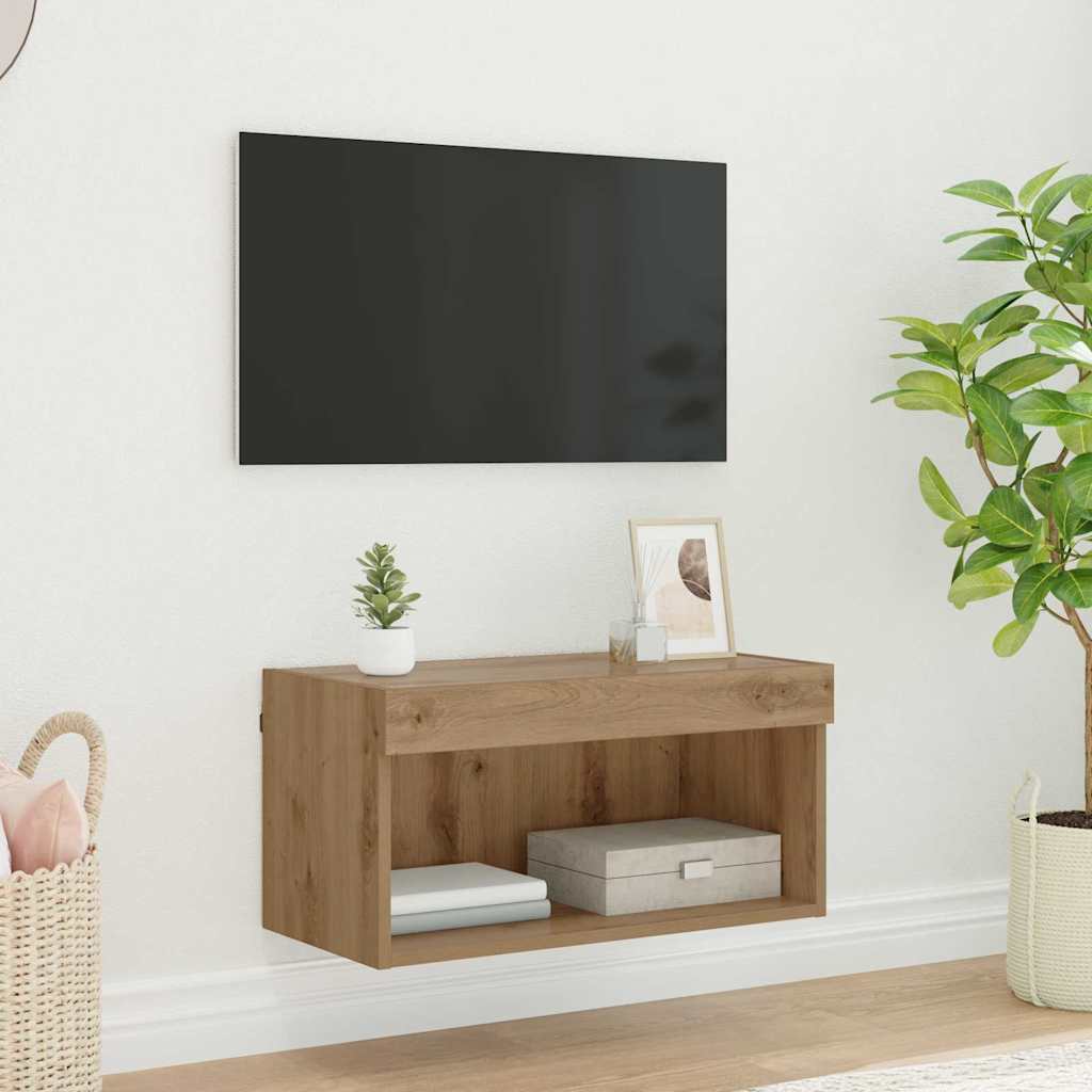 vidaXL Gabinete de TV Roble artesanal 60 x 30 x 30 cm
