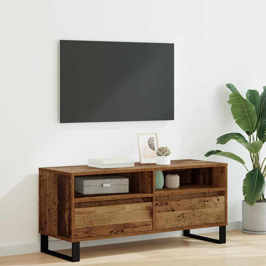 vidaXL Gabinete de TV con cajón Madera Vieja 100 x 34,5 x 44,5 cm