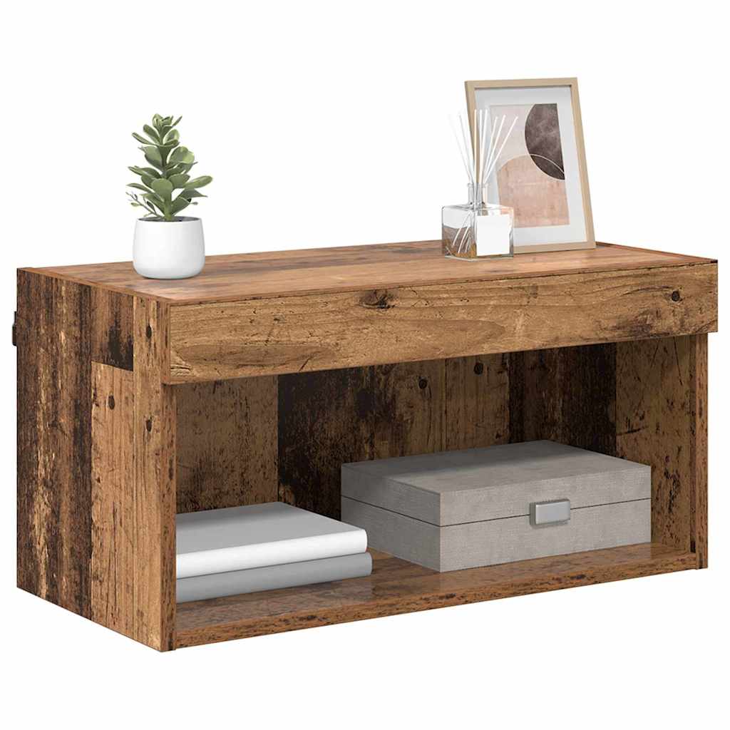 vidaXL Gabinete de TV Montaje en la pared Madera Vieja 60 x 30 x 30 cm - Image 3