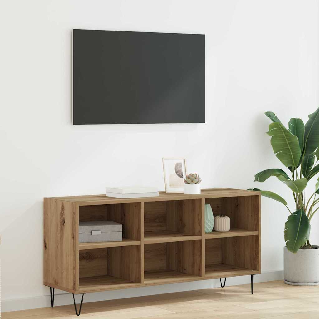vidaXL Gabinete de TV Roble artesanal 103,5 x 30 x 50 cm