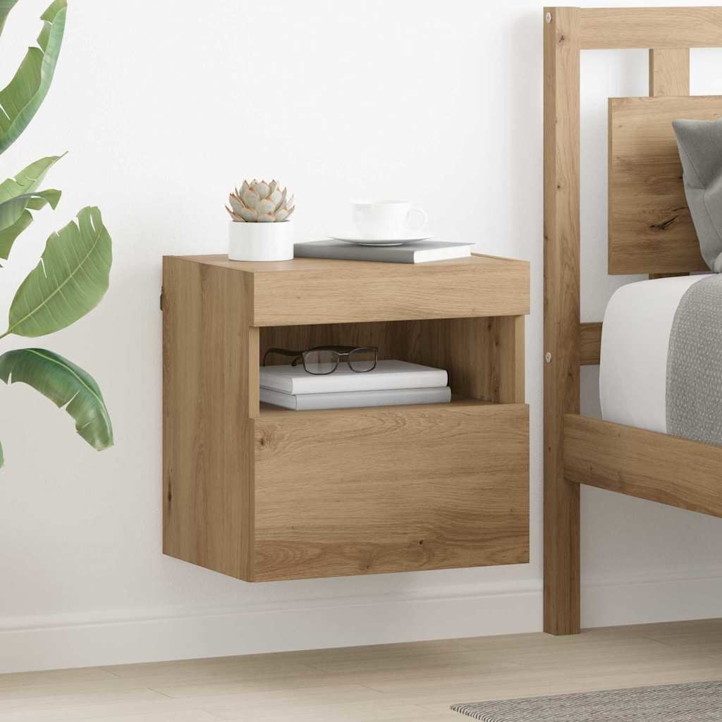 vidaXL Gabinetes de pared para TV 2 pcs Roble artesanal